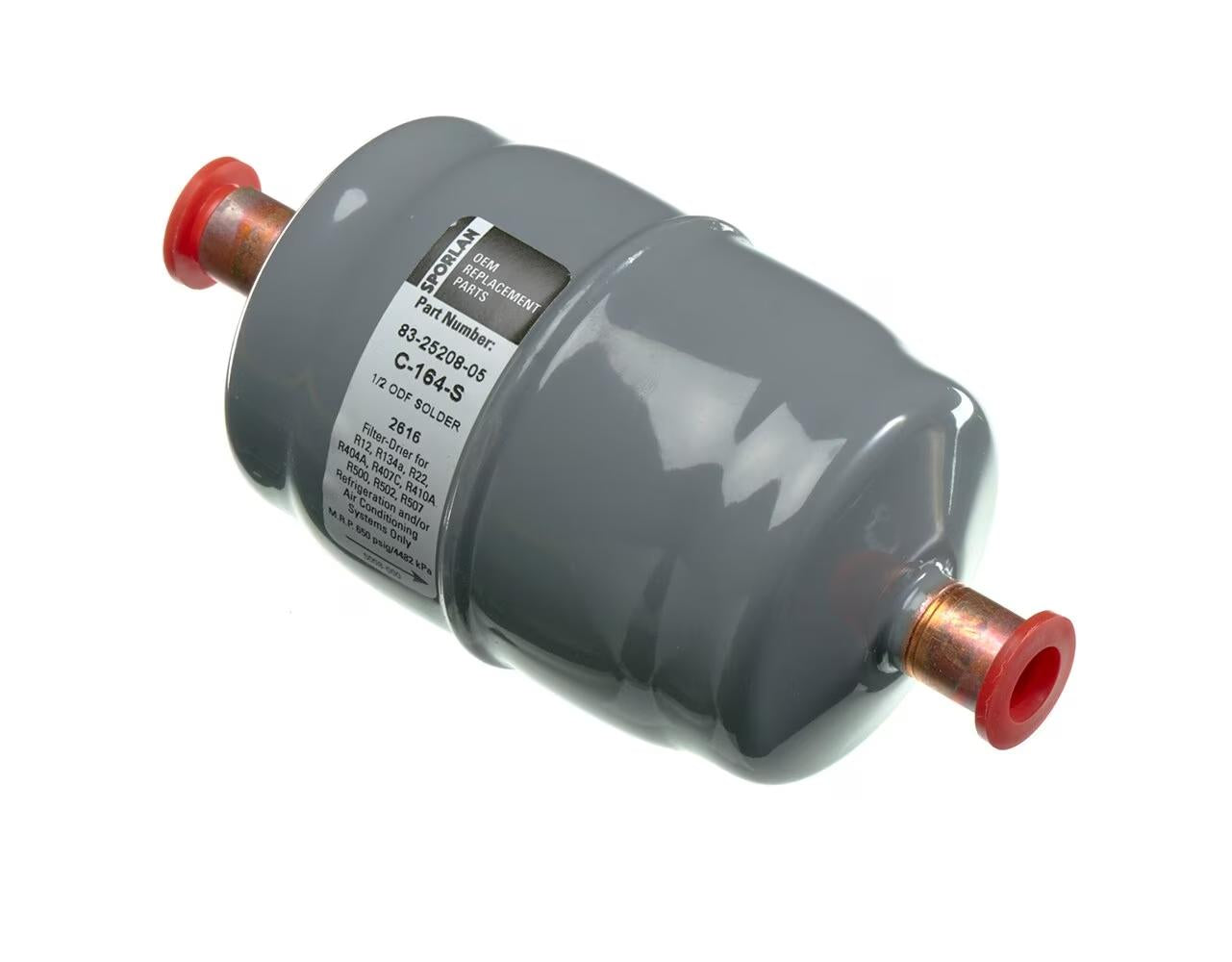 Sporlan Uni-directional Liquid Line Filter Drier - 10.7 Tons, Sweat ODF, 3 x 6 in. - 83-25208-05