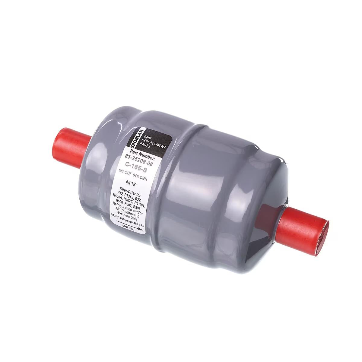 Sporlan Uni-directional Liquid Line Filter Drier - 15.5 Tons, Sweat ODF, 3 x 6-5/16 in. - 83-25208-06