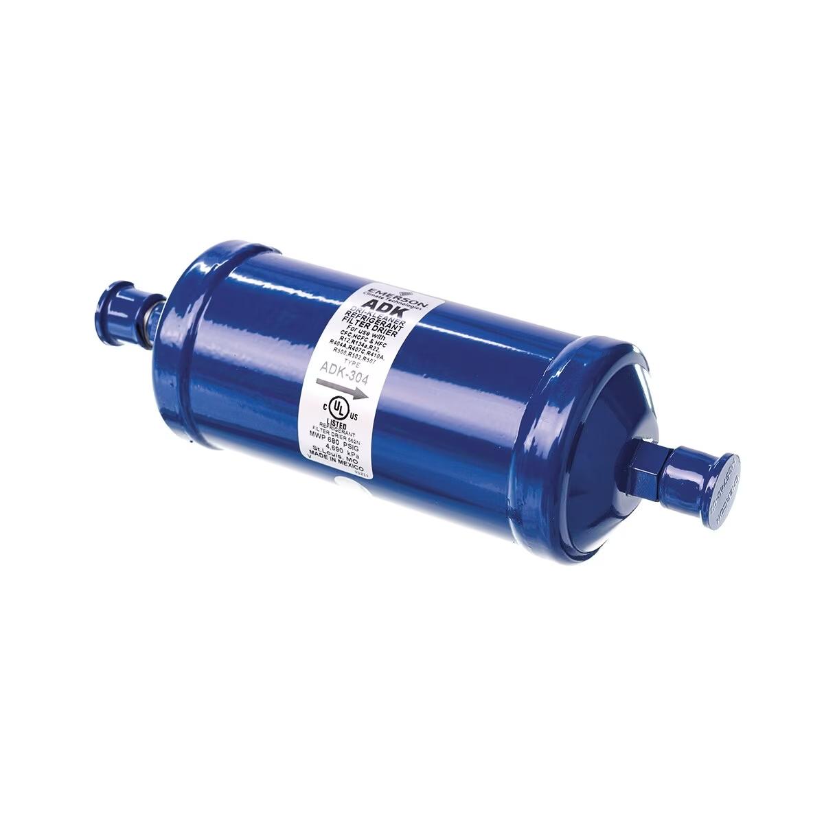 Emerson Uni-directional Liquid Line Filter Drier - 9.3 Tons, Flare SAE (M/M), 3-1/16 x 9-7/8 in. - 83-ADK-304