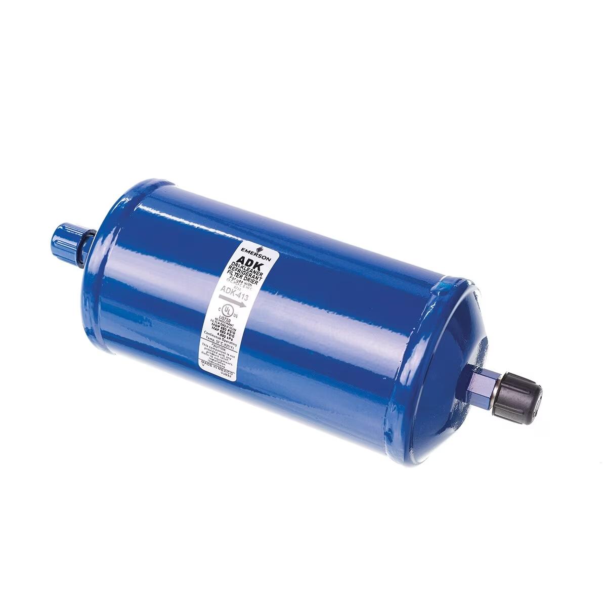 Emerson Uni-directional Liquid Line Filter Drier - 5.1 Tons, Flare SAE (M/M), 3-11/16 x 9-3/4 in. - 83-ADK-413