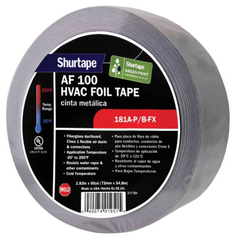 Duct Tape - Foil - UL181A-P/UL181B-FX - 3 in. x 60 yds.  (Pack of 16)