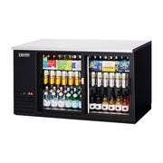 Everest 2 Deep Glass Sliding Door Side Mount Back Bar Cooler, 69" - Black Exterior, 20 cu. ft.