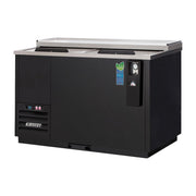 Everest 2 Lid Side Mount Horizontal Bottle Cooler, 50" - Black Exterior, 15 cu. ft.