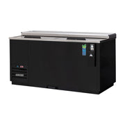 Everest 2 Lid Side Mount Horizontal Bottle Cooler, 65" - Black Exterior, 21 cu. ft.
