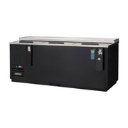 Everest 3 Lid Side Mount Horizontal Bottle Cooler, 80" - Black Exterior, 26 cu. ft.