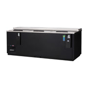 Everest 3 Lid Side Mount Horizontal Bottle Cooler, 95" - Black Exterior, 31 cu. ft.