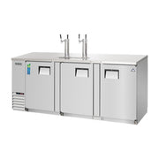 Everest Side Mount 4 Keg Direct Draw Beer Dispenser, 90" (Two 2-Faucet Towers) - Stainless Steel Exterior, 32 cu. ft.