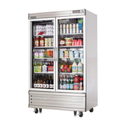 Everest 2 Narrow Glass Door Bottom Mount Stainless Steel Reach-In Refrigerator, 39 1/2", 33 cu. ft.