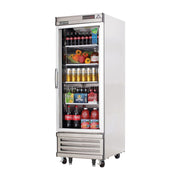 Everest 1 Glass Door Bottom Mount Stainless Steel Reach-In Refrigerator, 27", 21 cu. ft.