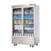 Everest 2 Glass Door Bottom Mount Stainless Steel Laboratory Refrigerator, 54 1/4", 33 cu. ft.
