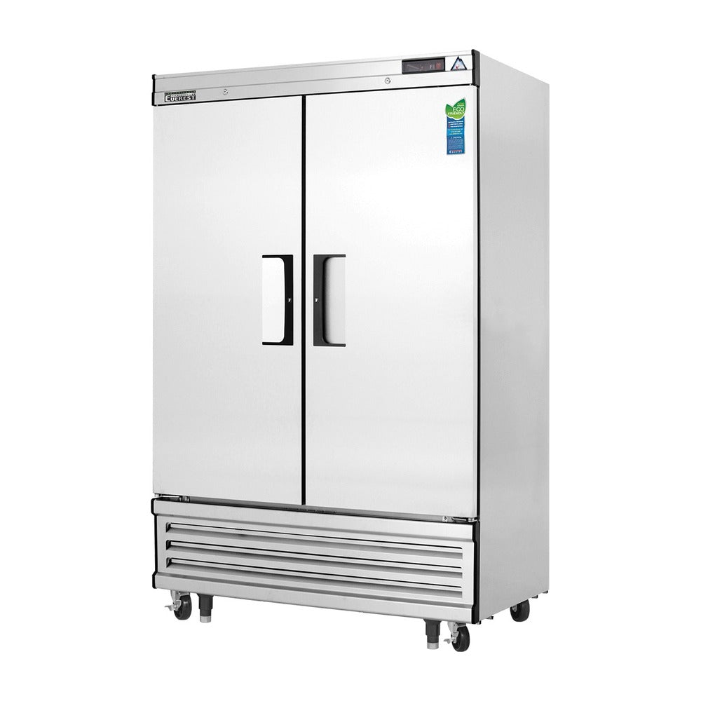 Everest 2 Solid Door Bottom Mount Stainless Steel Reach-In Refrigerator, 49 5/8", 48 cu. ft.
