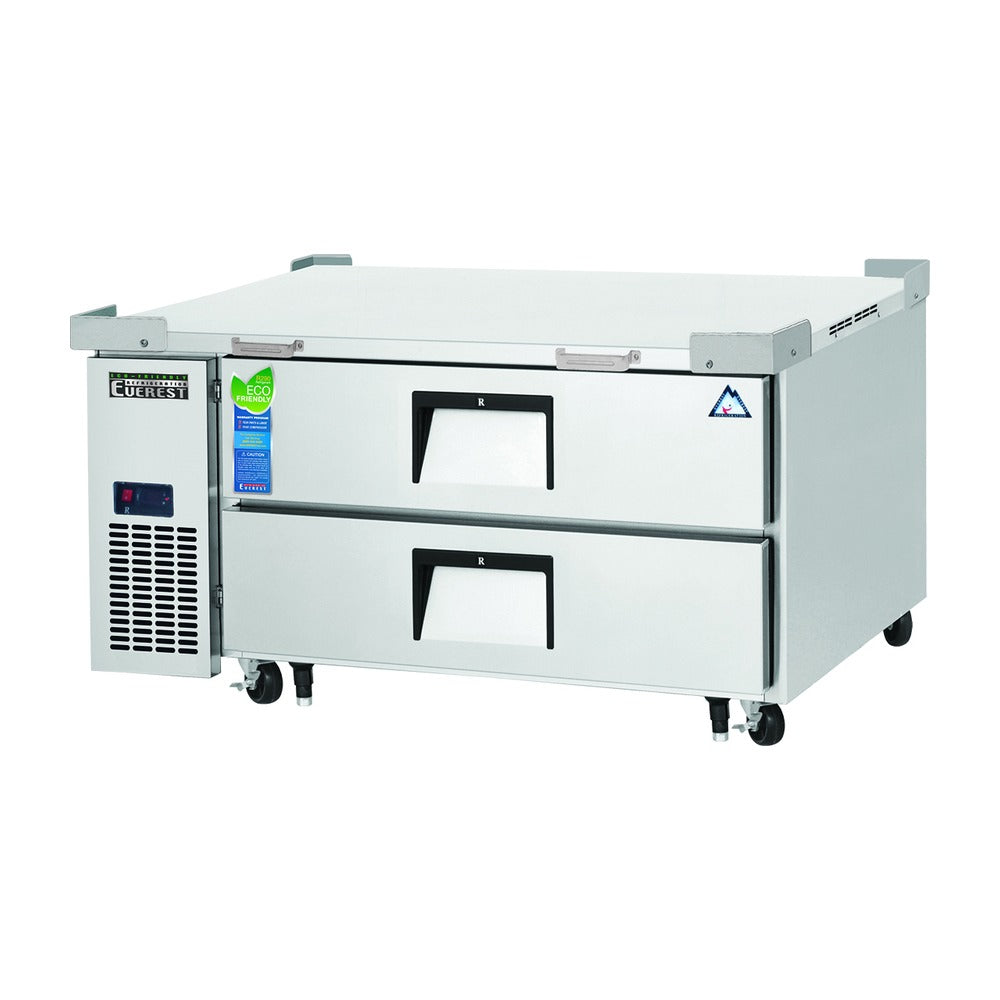 Everest 2 Drawer Side Mount Stainless Steel Chef Bases, 48", 4.4 cu. ft.