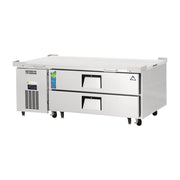 Everest 2 Drawer Side Mount Stainless Steel Chef Bases, 60", 4.4 cu. ft.