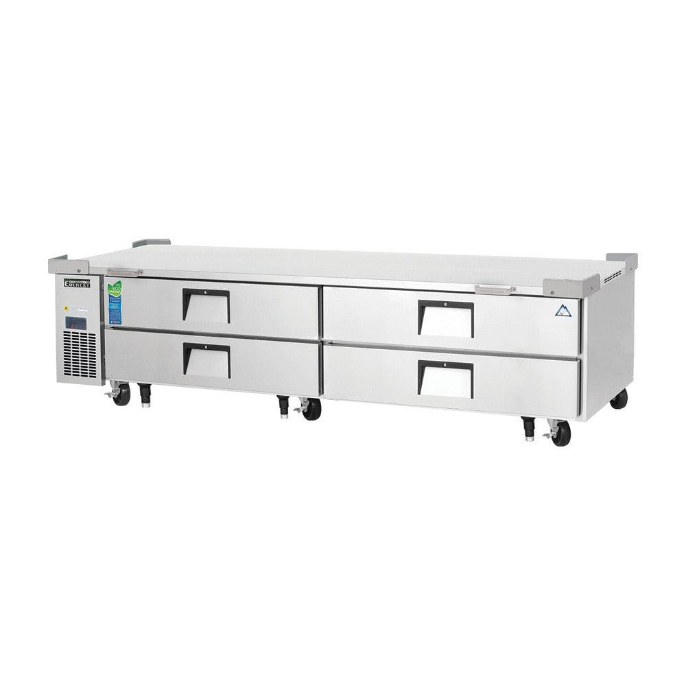 Everest 4 Drawer Side Mount Stainless Steel Chef Bases, 96", 6 cu. ft.