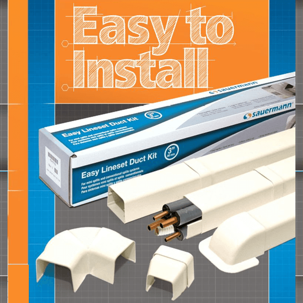 Line Hide - Easy Lineset Duct Kit 3" - Sauermann