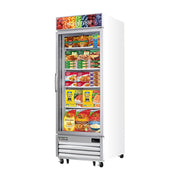 Everest 1 Glass Door Bottom Mount White Freezer, 23 cu ft