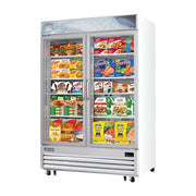 Everest 2 Glass Door Bottom Mount White Freezer, 48 cu ft