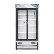 Everest 2 Door Bottom Mount White Chromatography Refrigerator (Sliding Doors), 33 cu ft