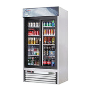 Everest 2 Door Bottom Mount White Refrigerator Merchandiser (Sliding), 33 cu ft