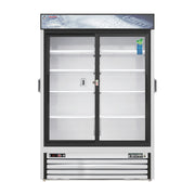 Everest 2 Door Bottom Mount White Chromatography Refrigerator (Sliding Doors), 48 cu ft