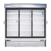 Everest 3 Door Bottom Mount White Chromatography Refrigerator (Sliding Doors), 69 cu ft
