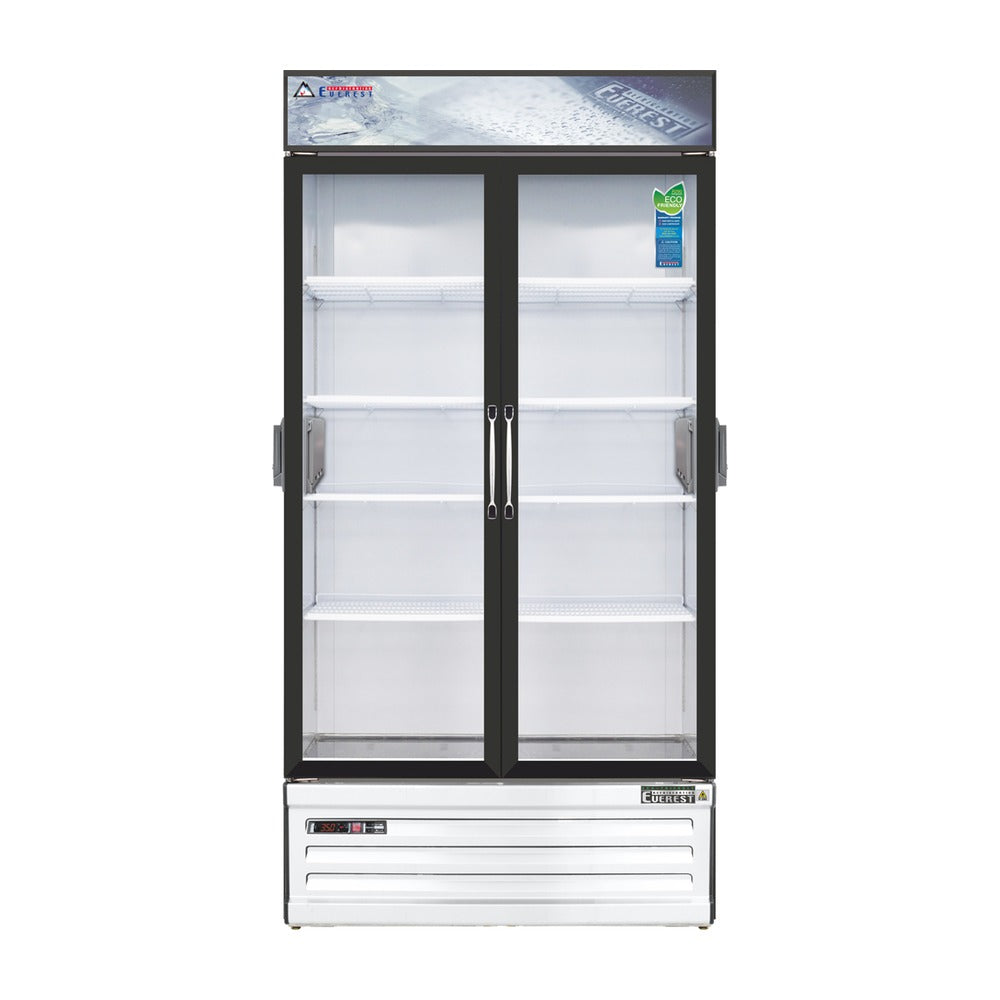 Everest 2 Door Bottom Mount White Chromatography Refrigerator (Swing Door), 34 cu ft