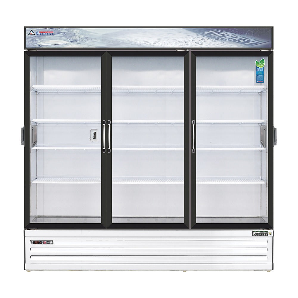 Everest 3 Door Bottom Mount White Chromatography Refrigerator (Swing Door), 69 cu ft