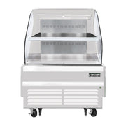 Everest Bottom Mount Horizontal Open Air Merchandiser, 37 1/4" Length, 34 1/4" Depth, 46" Height - White Exterior, 7.4 cu. ft.