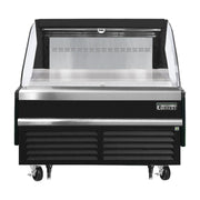 Everest Bottom Mount Horizontal Open Air Merchandiser, 48" Length, 34 1/4" Depth, 41" Height - Black Exterior, 7.3 cu. ft.