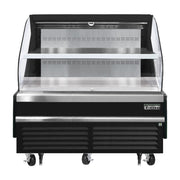 Everest Bottom Mount Horizontal Open Air Merchandiser, 60" Length, 34 1/4" Depth, 46" Height - Black Exterior, 12.3 cu. ft.