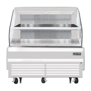 Everest Bottom Mount Horizontal Open Air Merchandiser, 60" Length, 34 1/4" Depth, 46" Height - White Exterior, 12.3 cu. ft.