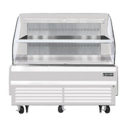 Everest Bottom Mount Horizontal Open Air Merchandiser, 73 1/4" Length, 34 1/4" Depth, 46" Height - White Exterior, 15.2 cu. ft.