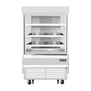 Everest Bottom Mount Vertical Open Air Merchandiser, 37 1/4" Length, 28 3/8" Depth, 60 1/8" Height - White Exterior, 9.3 cu. ft.
