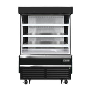 Everest Bottom Mount Vertical Open Air Merchandiser, 48" Length, 28 3/8" Depth, 60 1/8" Height - Black Exterior, 12.2 cu. ft.