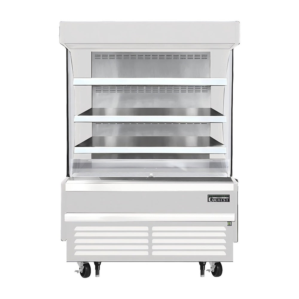 Everest Bottom Mount Vertical Open Air Merchandiser, 48" Length, 28 3/8" Depth, 60 1/8" Height - White Exterior, 12.2 cu. ft.