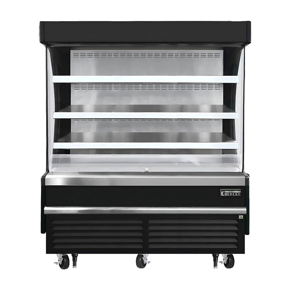 Everest Bottom Mount Vertical Open Air Merchandiser, 60" Length, 28 3/8" Depth, 60 1/8" Height - Black Exterior, 15.4 cu. ft.
