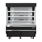 Everest Bottom Mount Vertical Open Air Merchandiser, 60" Length, 28 3/8" Depth, 60 1/8" Height - Black Exterior, 15.4 cu. ft.