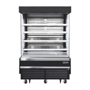 Everest Bottom Mount Vertical Open Air Merchandiser, 60" Length, 28 3/8" Depth, 78" Height - Black Exterior, 230V, 21.2 cu. ft.