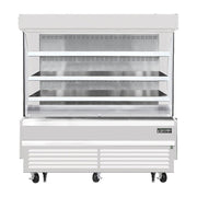 Everest Bottom Mount Vertical Open Air Merchandiser, 73 1/4" Length, 28 3/8" Depth, 60 1/8" Height - White Exterior, 19 cu. ft.