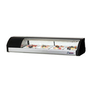 Everest 5ft Black Self Contained Countertop Refrigerated Display Case - Left Comp Mount, 2 cu. ft.