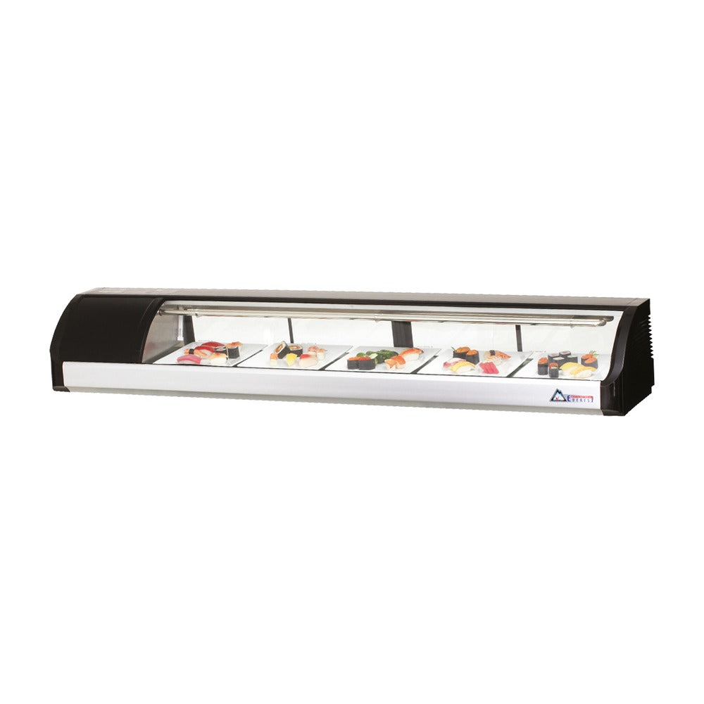 Everest 6ft Black Self Contained Countertop Refrigerated Display Case - Left Comp Mount, 2.5 cu. ft.
