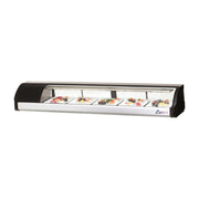 Everest 6ft Black Self Contained Countertop Refrigerated Display Case - Left Comp Mount, 2.5 cu. ft.
