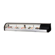 Everest 6ft Black Self Contained Countertop Refrigerated Display Case - Right Comp Mount, 2.5 cu. ft.