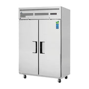 Everest 2 Solid Door Top Mount Stainless Steel Reach-In Freezer, 49 3/4", 48 cu. ft.