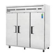 Everest 3 Solid Door Top Mount Stainless Steel Reach-In Freezer, 75", 71 cu. ft.