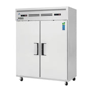 Everest 2 Wide Solid Door Top Mount Stainless Steel Reach-In (1/2 Ref & 1/2 Fzr) Dual Temp, 59", 26 (R), 26(F) cu. ft.