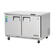 Everest 2 Solid Door Back Mount Stainless Steel Undercounter Freezer, 48 1/2", 14 cu. ft.