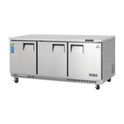 Everest 3 Solid Door Back Mount Stainless Steel Undercounter Refrigerator, 71 1/2", 22 cu. ft.