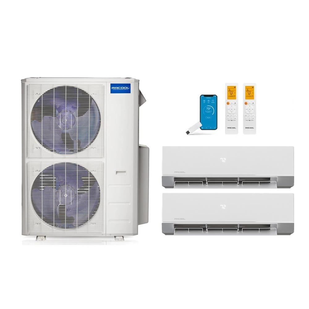MRCOOL 48,000 Btu 24 SEER2 Olympus 4th Gen 2-Zone Ductless Mini Split System - 18K-24K (Not DIY)