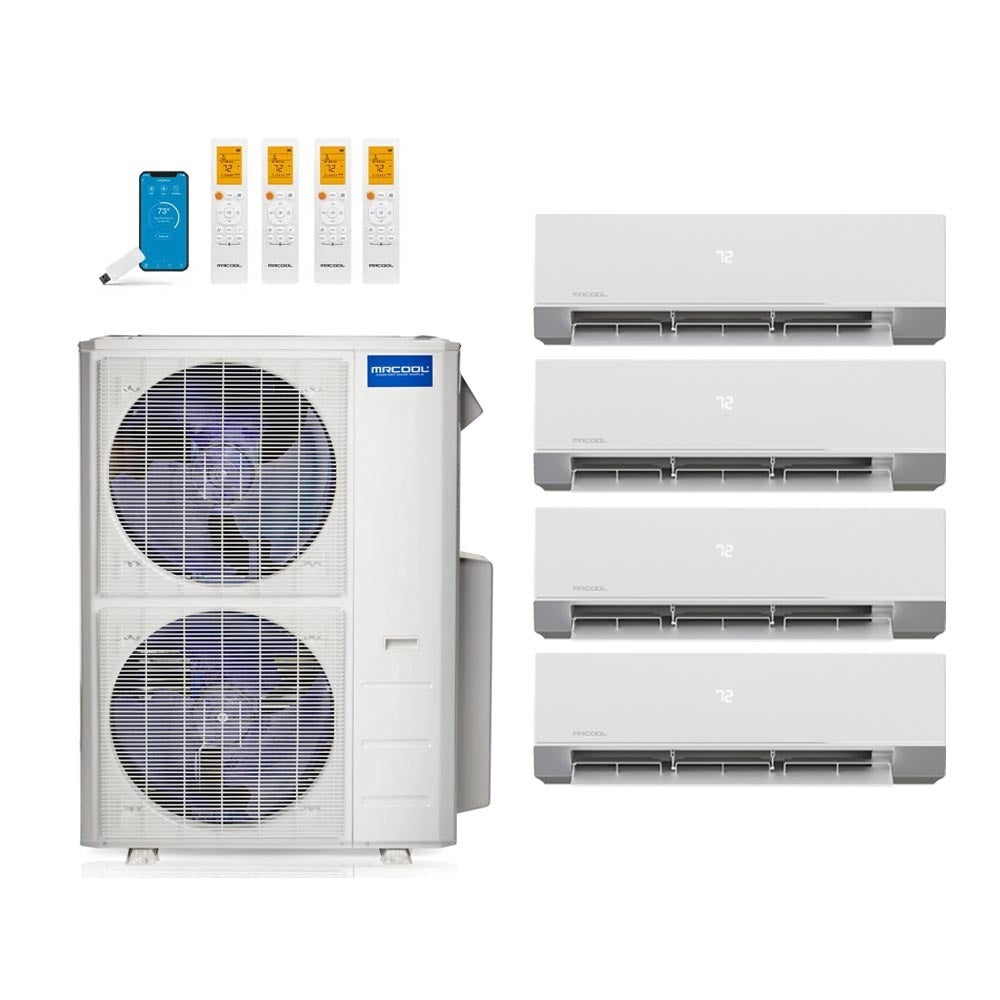 MRCOOL 48,000 Btu 24 SEER2 Olympus 4th Gen 4-Zone Ductless Mini Split System - 9K-12K-12K-24K (Not DIY)